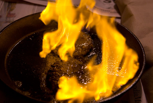 Flamberad Hamburgare